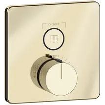 GESSI Hi-Fi Fertigmontageset Thermostat mit Tasten-Bedienung on/off. 1-Weg, Wandmontage, 38717710, Farbe: Messing PVD