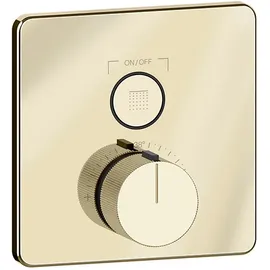 GESSI Hi-Fi Fertigmontageset Thermostat mit Tasten-Bedienung on/off. 1-Weg, Wandmontage, 38717710, Farbe: Messing PVD
