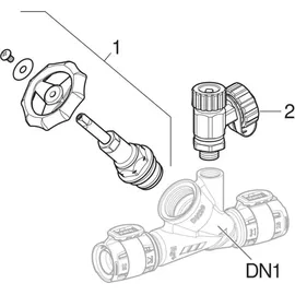 Geberit FlowFit Schrägsitz-Absperrventil 619834001