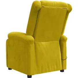vidaXL Relaxsessel Elektrisch Samt 144,5 x 82 x 0 cm Gelb mit Liegeposition