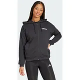 Adidas Essentials Linear French Terry Reißverschlusspullover Black / White L