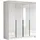 Mirjan24 Drehtürenschrank Santi I 200 x 215 x 58 cm Weiß/Schwarz