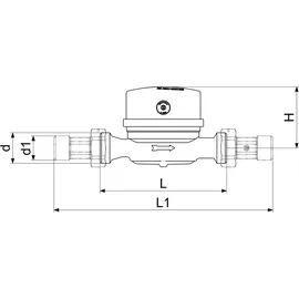 Schlösser Armaturen Schlösser Einstrahl-Etagenzähler ETK für Kaltwasser bis 30 Grad Q3 2,5 DN 15x3/4", 110mm 00115T1100001