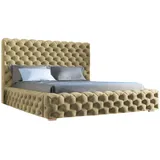 GRAINGOLD Polsterbett Beige, Samt, Heaven