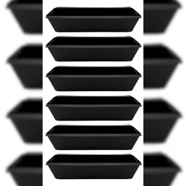 Buri 1-6 Stück Komplettset 60 x 40 x 20 cm Schwarz
