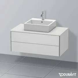 Duravit XSquare Waschtischunterschrank, 2 Schubkästen, weiß seidenmatt