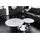 Riess-Ambiente Couchtisch DANCING RINGS weiß rund drehbar Marmor Keramik, Chrome Gestell