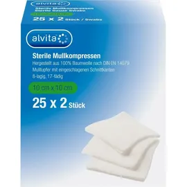 Alliance Healthcare Deutschland GmbH Mullkompressen steril 10 x 10 cm 50 St.