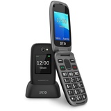 SPC Harmony 4G – Mobiles Klapphandy für Senioren, große Tasten, hörgerätekompatibel, Fernkonfiguration, SOS-Taste, hohe Klingellautstärke, Ladestation, Schwarz