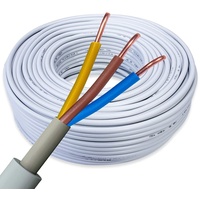 Kabel NYM-J 3x1,5 mm2 | 10m Elektrokabel mit PVC Mantel universell & vielseitig einsetzbar, Stromkabel für Elektroinstallation, Feuchtraumkabel