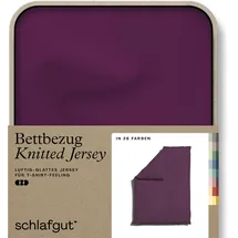schlafgut Knitted Jersey Lila 135 x 200 cm + 80 x 80 cm