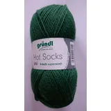 Gründl Hot Socks Uni ,4-fach-Wolle 22 Tannengrün Uni