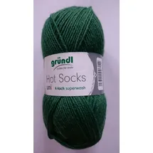 Gründl Hot Socks Uni ,4-fach-Wolle 22 Tannengrün Uni