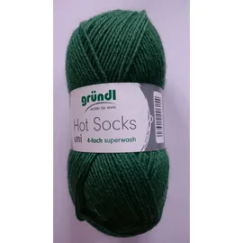 Gründl Hot Socks Uni ,4-fach-Wolle 22 Tannengrün Uni