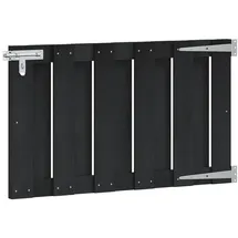 vidaXL Gartentor 100 x 60 cm WPC und Aluminium Schwarz