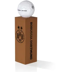 BVB LED-Dekosäule Rost-Optik 84cm 3V braun mit Leuchtkugel in Fußball-Optik