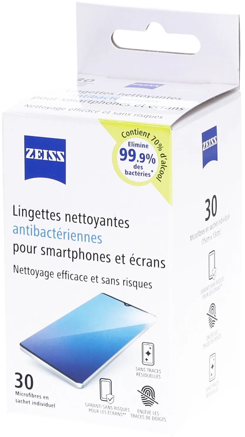 Zeiss Antibakterielle optische Reinigungstücher für Smartphone-Bildschirme