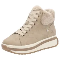 Rieker EVOLUTION Winterboots Keilsneaker, Plateauboots mit Fellimitatkragen beige 37 EU