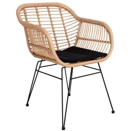 VCM Relaxsessel Trish Rattan natur 2er Set mit Kissen