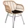 VCM Relaxsessel Trish Rattan natur 2er Set mit Kissen