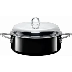 SILIT Professional Schmortopf mit Deckel, Zum Anbraten, Kochen und Garen im Backofen, Fassungsvermögen: 6 l
