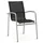 BEST Freizeitmöbel Khartum Stapelsessel 56 x 62 x 88 cm silber/schwarz