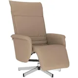 vidaXL Relaxsessel mit Fußteil Kunstleder 56 x 107,5 x 85 cm Cappuccino-Braun drehbar