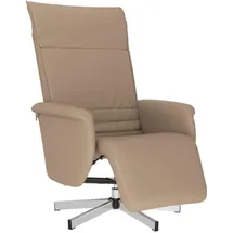 vidaXL Relaxsessel mit Fußteil Kunstleder 56 x 107,5 x 85 cm Cappuccino-Braun drehbar
