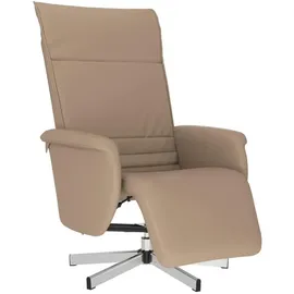 vidaXL Relaxsessel mit Fußteil Kunstleder 56 x 107,5 x 85 cm Cappuccino-Braun drehbar