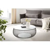 SalesFever Couchtisch Ø 86 cm Schwarz/Weiß 368367
