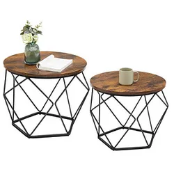 VASAGLE Couchtische-Set braun