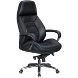 KADIMA DESIGN Chefsessel Echtleder Schwarz