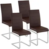 Tectake tectake® Schwingstühle Kunstleder 4er Setcappuccino