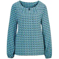 GOLDNER Druckbluse blau 38
