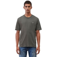 Marc O'Polo T-Shirt Logo-T-Shirt aus Bio-Baumwolle, grau