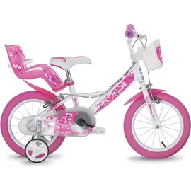 DINO BIKES Girlie 14 Zoll RH 25 cm weiß/rosa