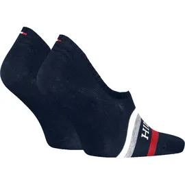 Tommy Hilfiger Füßlinge mit elastischem Rippenbündchen im 2er-Pack, Marine, 43-46