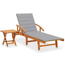 vidaXL Sonnenliege 114 x 63 x 85 cm Grau