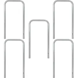 Trutzholm Fahrradanlehnbügel 115x58 cm Stahl feuerverzinkt Ø 48 mm zum Einbetonieren grau