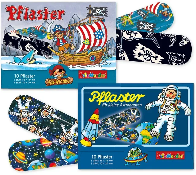 Pflaster-Set Pirat / Astronaut