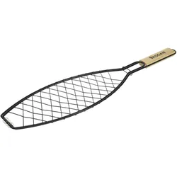 WellHome - Grill für Fisch mit Holzgriff 14x58cm