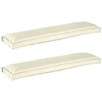 VidaXL Palettenkissen für Bank 2 Stück Creme 150x40x8 cm