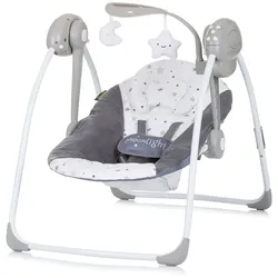 Chipolino Babywippe elektrisch Moonlight Musikfunktion, Fernbedienung, klappbar grau