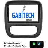 für Renault TRAFIC, Opel VIVARO, Nissan NV300 9" Touchscreen Autoradio GPS Navi Android 13 Autoradio BT GPS Navi Drahtlo Carplay RDS 128GB ROM 8GB...