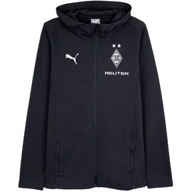 Puma Borussia Mönchengladbach Casuals Kapuzenjacke mit Sponsor Herren 13 black/silver M