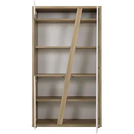 Gami Highboard EPURA 109 x 45 x 191 cm Braun/Weiß