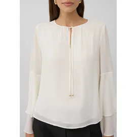 s.Oliver Tunika-Bluse mit fließenden Volant-Ärmeln - creme - 48