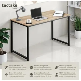 Tectake Schreibtisch Flint Braun