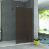 Belvit Duschwand Duschabtrennung Bronze mit Kupferprofil 8mm 90x200cm - Bronze