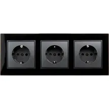 McPower Steckdosen Set McPower Flair ''Beginner 3S-Style'' anthrazit, - Glasrahmen